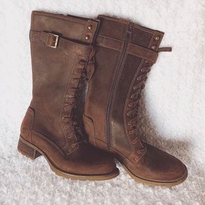 TIMBERLAND | Tall Distressed Leather Lace up Boots